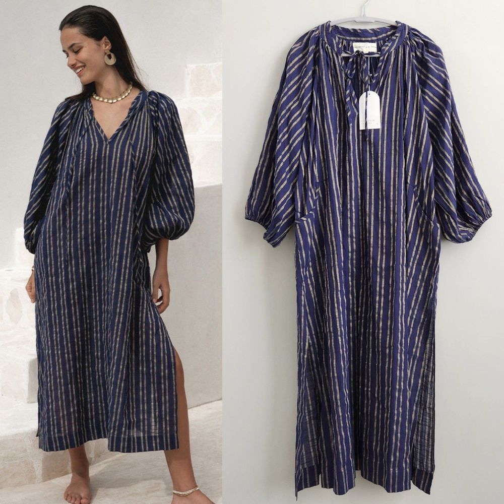 NWT Daughters of India Poet Maxi Dress in Sapphire - Size L